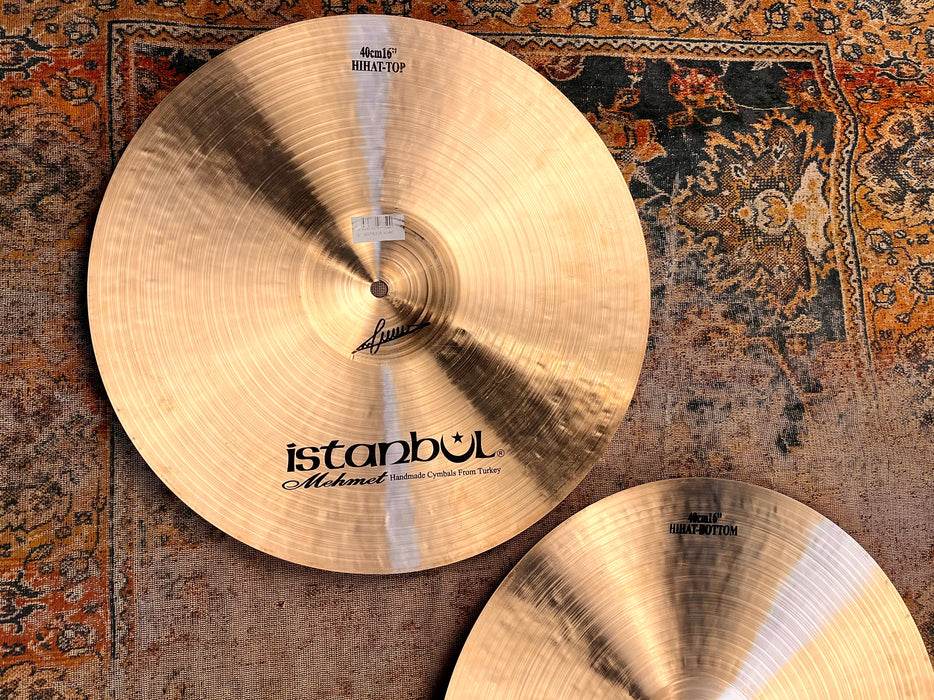 Rare ULTRA WARM Huge 16” ISTANBUL Mehmet NOSTALGIA Hihats 1217 1362 g PERFECT Amazing