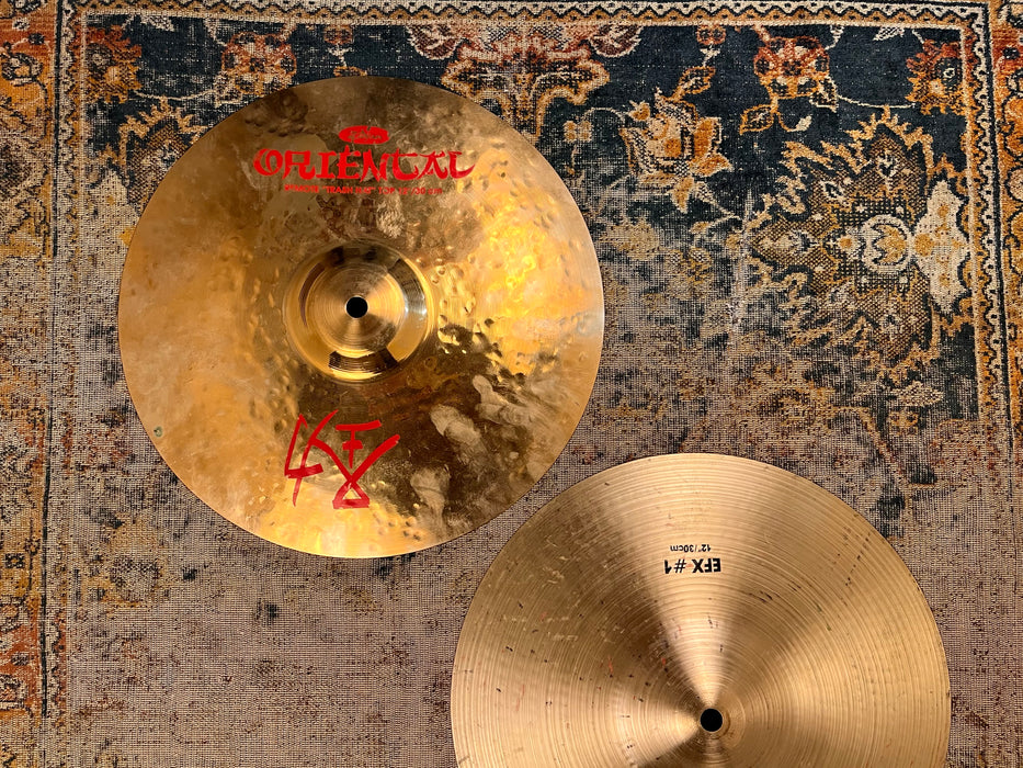 PAT BENATAR 30th ANNIVERSARY Zildjian EFX # 1 Over Oriental Trash Hats 12” Hihats SIGNED 682 790 g