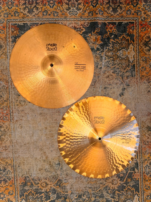 RARE Paiste 2002 BLACK LABEL 15” SOUND EDGE Hihats 1107 1193 g BEAUTIFUL! ICONIC TONE!