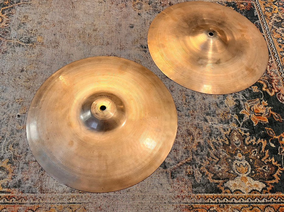 80 Year Old Vintage Zildjian 13” Hihats ULTRA PAPER THIN at 496 536 g SUPER LIGHT Early Tone!