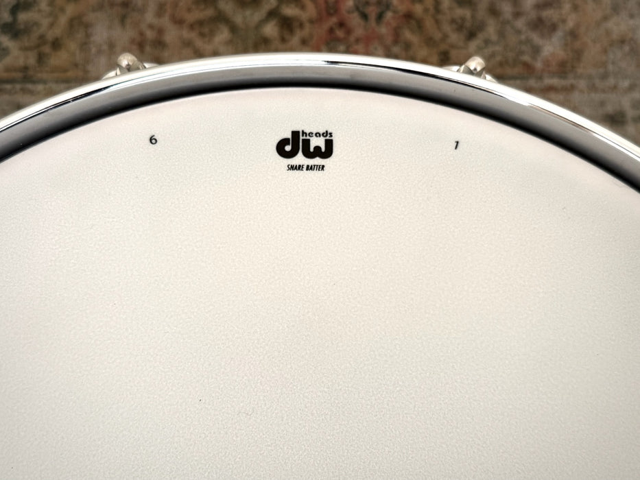 Custom DW Collector's Series BALLAD SNARE EXOTIC CHERRY SPRUCE  10” X 14” Mahogany Finish w/ Beato Case MINT