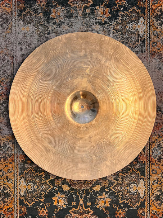 RARE Vintage 1970s A & CIE Zildjian 24” Ride Crash LIGHT Mellow 2 FOOTER! Orig BRILLIANT ONLY 3570 g