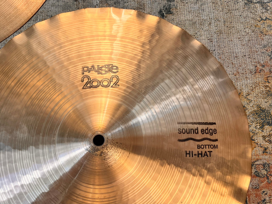 RARE Paiste 2002 BLACK LABEL 15” SOUND EDGE Hihats 1182 1234 g GREAT Shape! ICONIC!