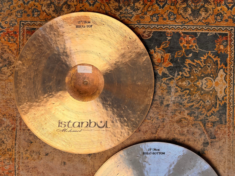 RARE Dark Complex HUGE ISTANBUL MEHMET 15” MC JAZZ Hihats Perfect! 1114 1334 g ONLY PAIR I’ve Seen