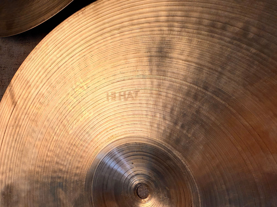 75 Yr Old Rare DARK PAPER THIN Vintage 1950s Zildjian 15” Hihats 936 998 g WARM Smooth!