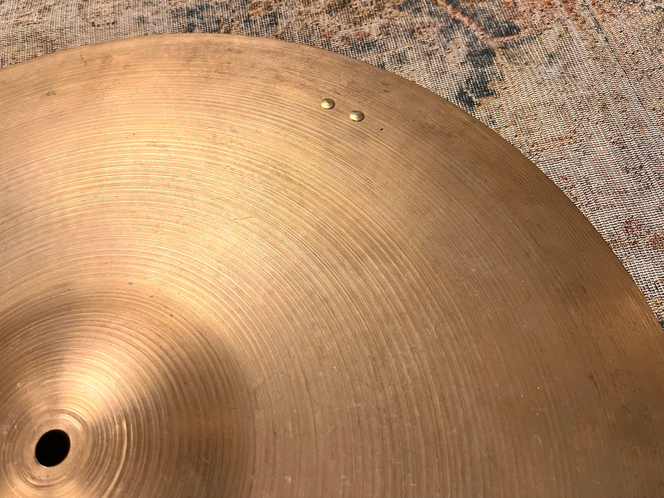 One Of The THINNEST Hand Hammered 1950s Vintage Zildjian 20” Crash Ride 1743 g Sizzle! PAPER Thin