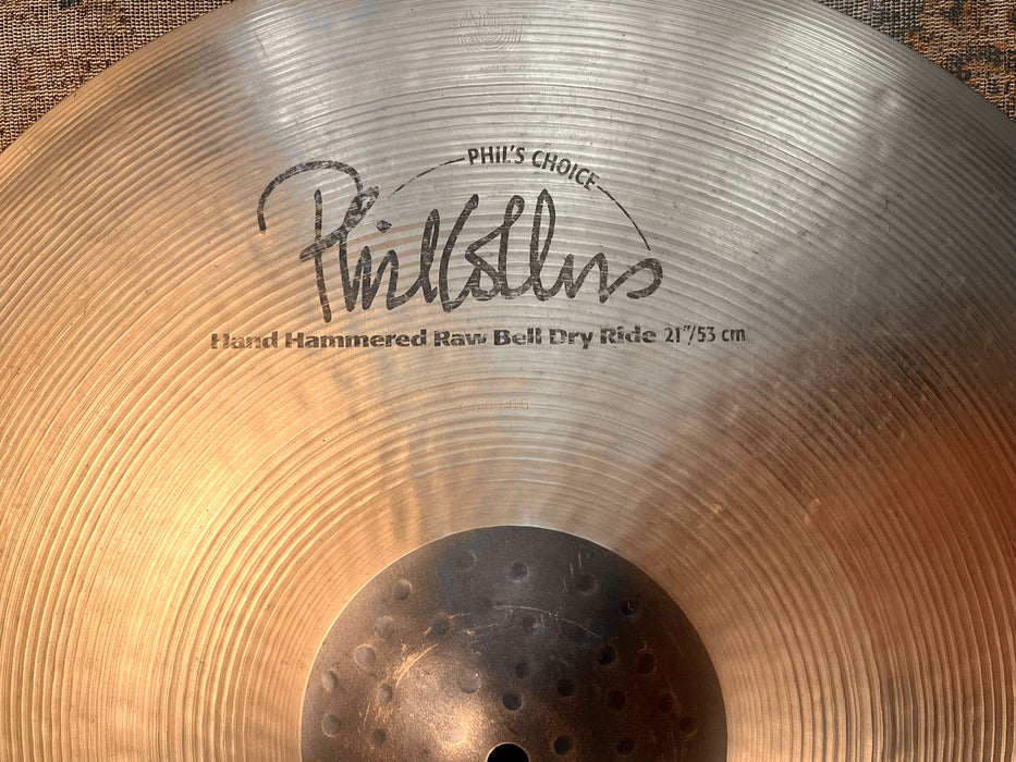 Sabian PHIL COLLINS Signature Ride 21” VERY RARE 3296 g Raw Bell Dry Phil’s Choice! CLEAN!