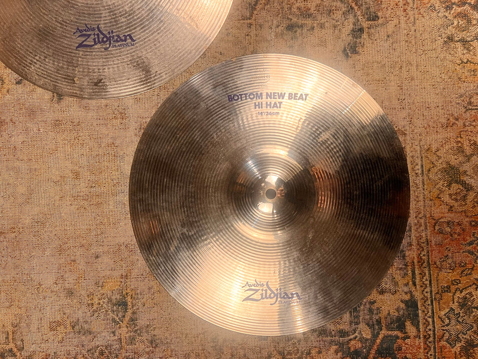 Discontinued PLATINUM Zildjian New Beat Hihats 14” 1122 1320 g ULTRA CRISP SHIMMERING
