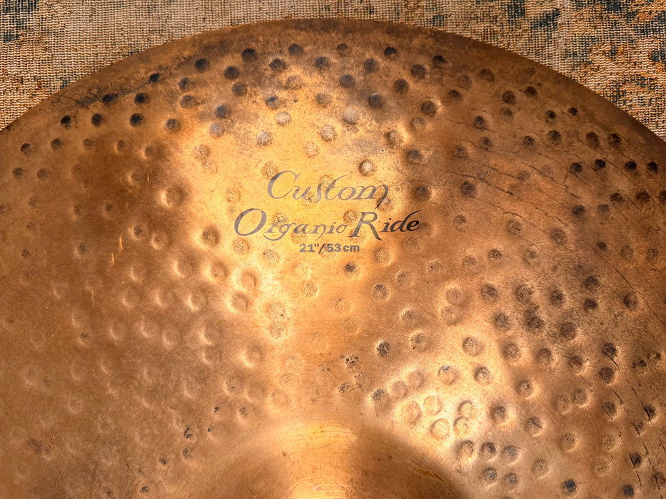 Zildjian K CUSTOM ORGANIC Ride 21” PERFECT! 2542 g DRY w RAW TOP & BRILLIANT UNDERSIDE! Why Pay $580?