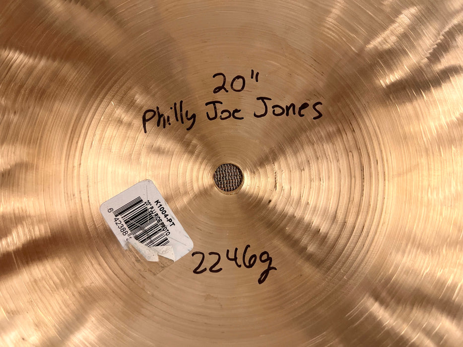 Zildjian PHILLY JOE JONES K CONSTANTINOPLE 20” Ride 2246 g IMMACULATE! Semi-Dry Dark & LOW!