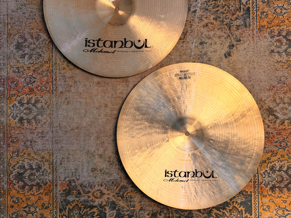 Rare Istanbul Mehmet TRADITIONAL 16” Hihats DARK WARM HUGE Tone! 1412 1582 g Beautiful!