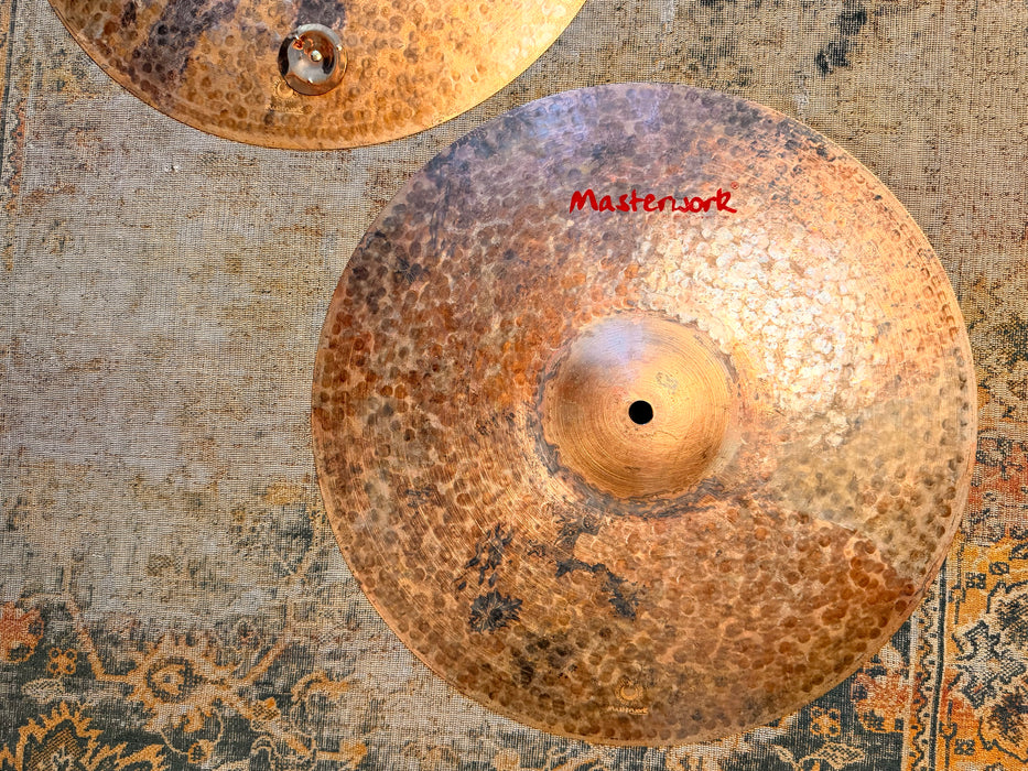 DARK DRY MASTERWORK 16” PAPERTHIN Hihats w JINGLES 912 1091 g Unlathed TURK! REMIX