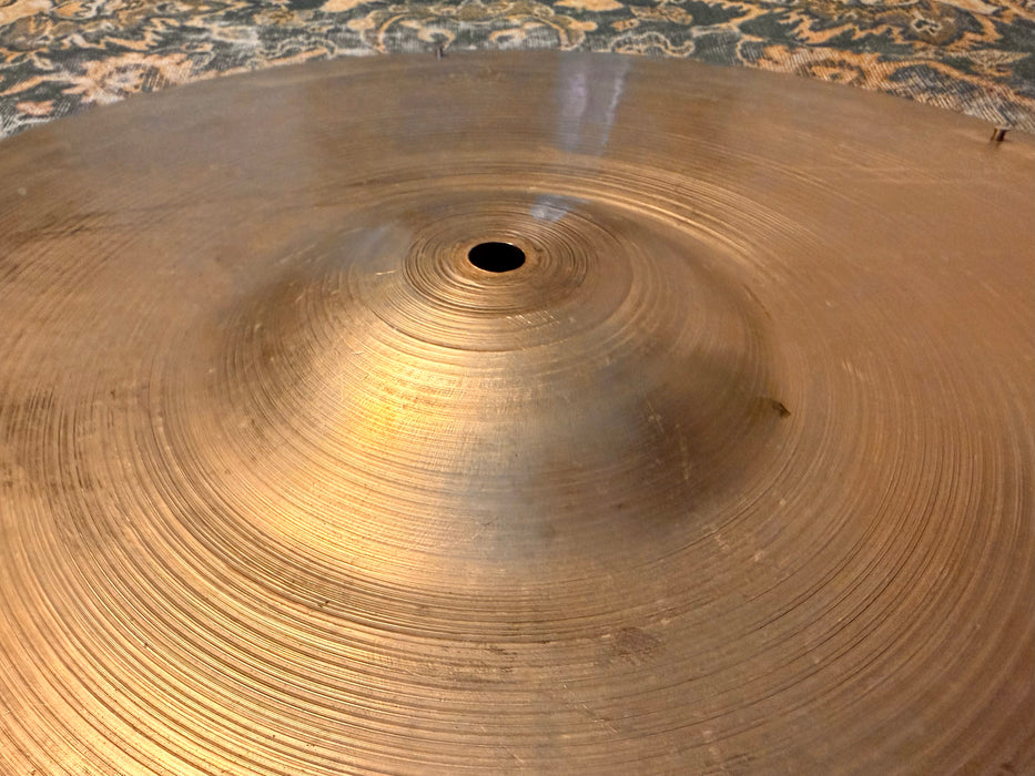 Vintage Zildjian 1950s RARE 21" Ride Sizzle ALL 6 ORIGINAL RIVETS! Semi-Dry Attack GLOWING WARM! 2618 g