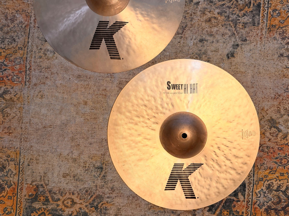 Zildjian K SWEET Hihats 15” Crisp, LIGHT Complex Tone FANTASTIC CD! 1076 1706 g Don’t Pay $720
