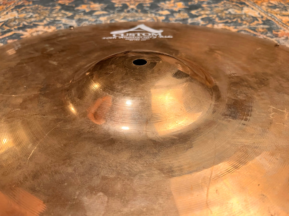 20th ANNIVERSARY Zildjian A Custom Medium Thin 21” Ride Sizzle 2470 g GLASSY SMOOTH! Crashable