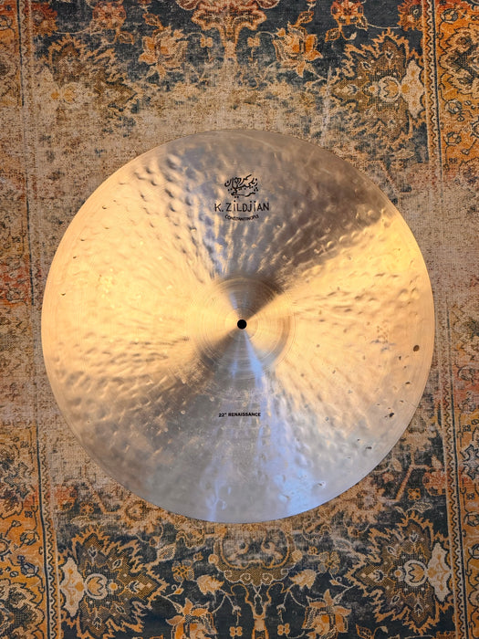 Zildjian K Constantinople Renaissance Ride 22” IMMACULATE Condition! PERFECT! 2576 g LIGHT AIRY