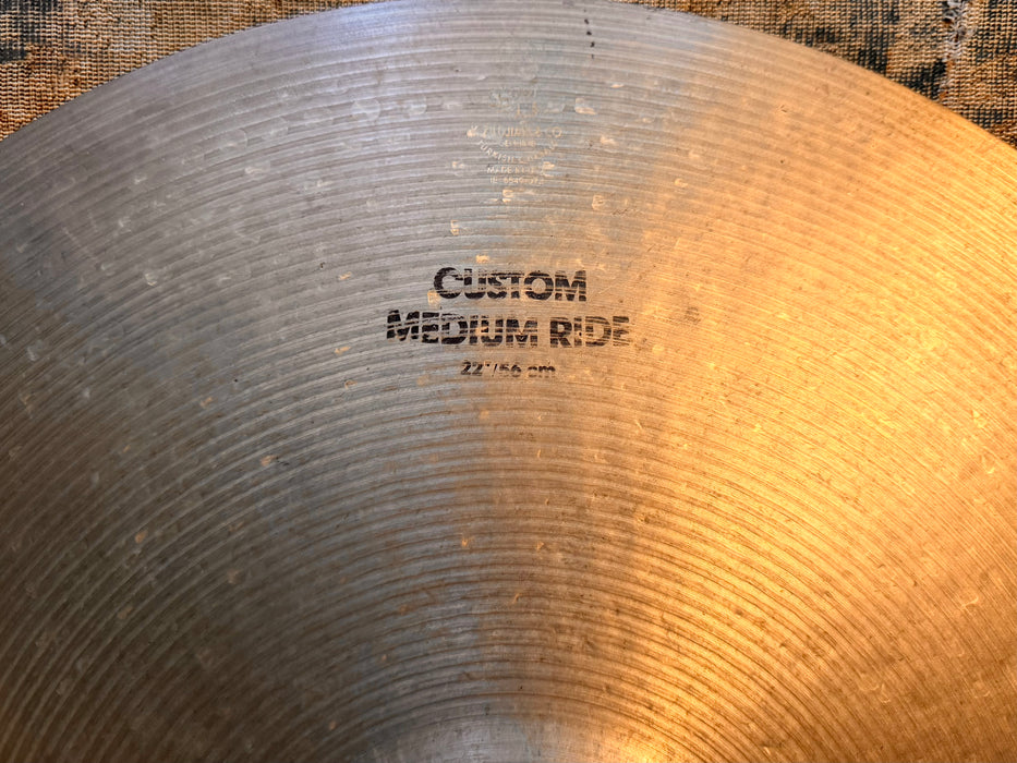 Zildjian K CUSTOM Medium Ride 22” Smooth Light Complexity! Great Bell! DISCONTINUED 3092 g