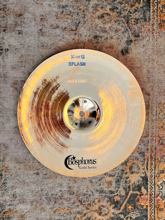 ULTRA THIN Bosphorus BRILLIANT 12” SPLASH Cymbal Only 320 g SUPER Bendable LIGHT Gold