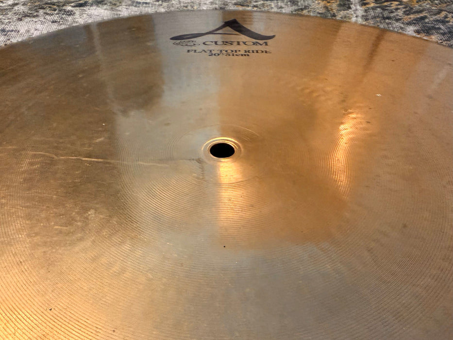 Discontinued THIN Ultra Smooth GLASSY Zildjian 20” A CUSTOM FLAT RIDE 2112 g Dark CONTROLLED