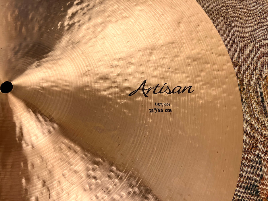 Sabian ARTISAN 21” LIGHT Ride 2370 g Custom! PERFECT w/ CERT! ULTRA RARE! Dark SMOOTH!