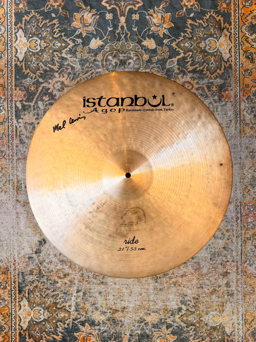 ISTANBUL AGOP 21” MEL LEWIS Ride Sizzle Ultra Warm Crashable! Gorgeous! 2042 g Mellowed