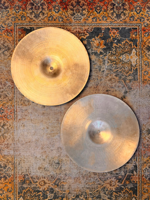 1960s Vintage Zildjian 14” Hihats THIN Light Complex Hand Hammered! 808 992 g Sound AWESOME!