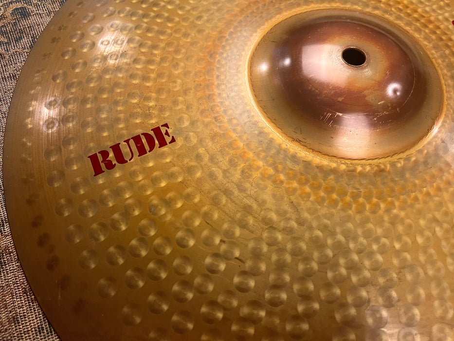 Rare NOS Red Label Paiste 3000 RUDE 17” Crash Ride 1577 g PERFECT FULL