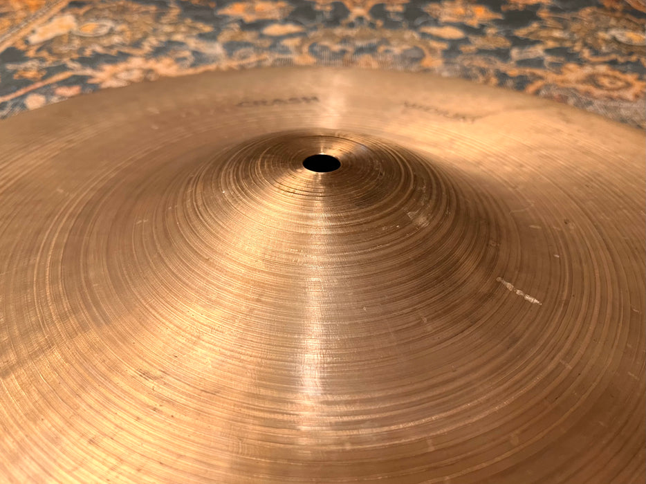 RINGO Sounding Vintage Zildjian 1960s FACTORY Stamped “Medium Crash” 18” 1422 g Amazing