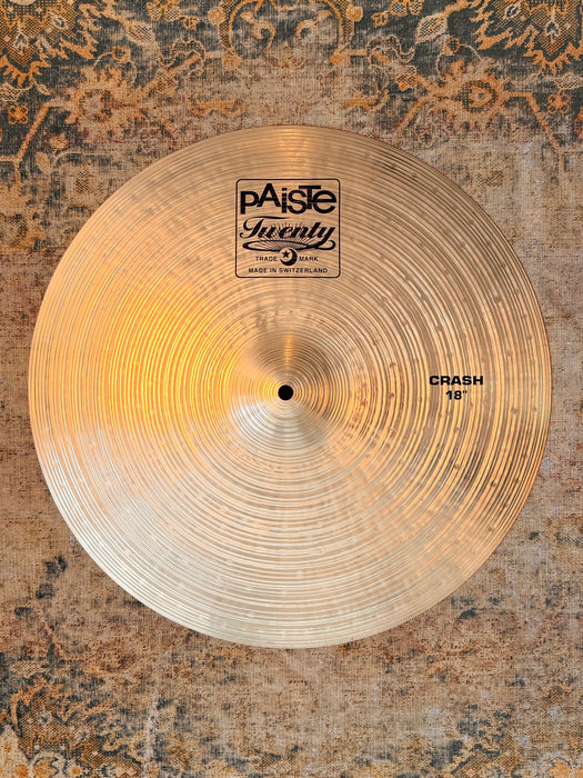 ORIGINAL PAISTE Twenty Series CRASH 18” CLEAN Dark Full! Hand Hammered! 1738 g CLEAN!