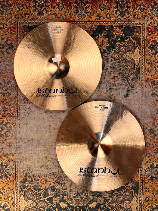 Rare MASSIVE 16” ISTANBUL Mehmet TRADITIONAL LIGHT Hihats 1183 1430 g SMOOTH