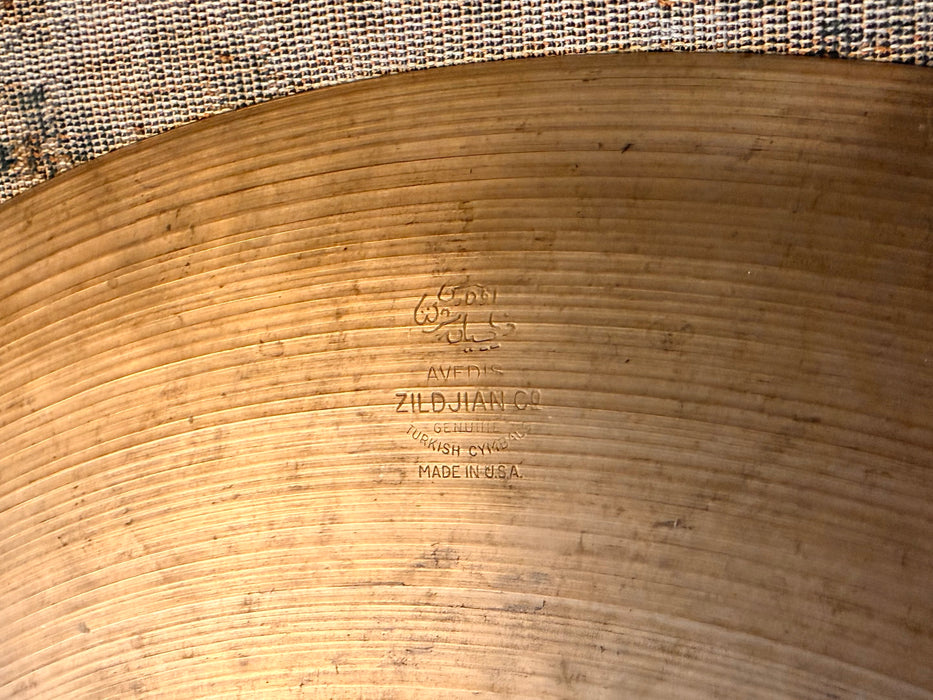 Vintage 1950s Zildjian 22” LIGHT COMPLEX Crash Ride 2354 g Very THIN! Hand Hammered