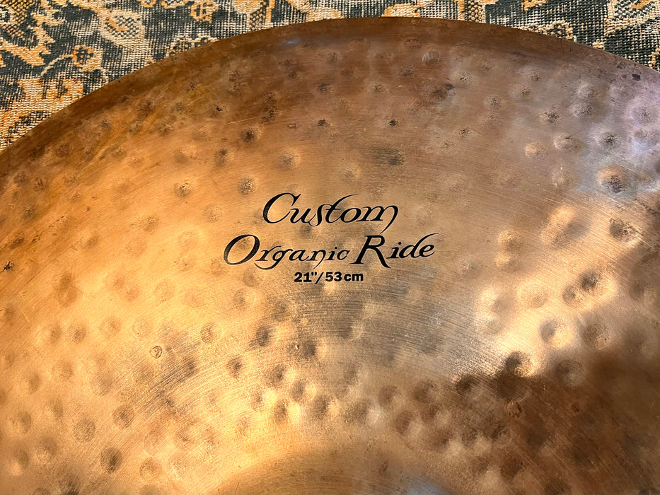Zildjian K CUSTOM ORGANIC Ride 21” THINNER ONE! 2484 g RAW TOP & BRILLIANT UNDERSIDE! Why Pay $540?