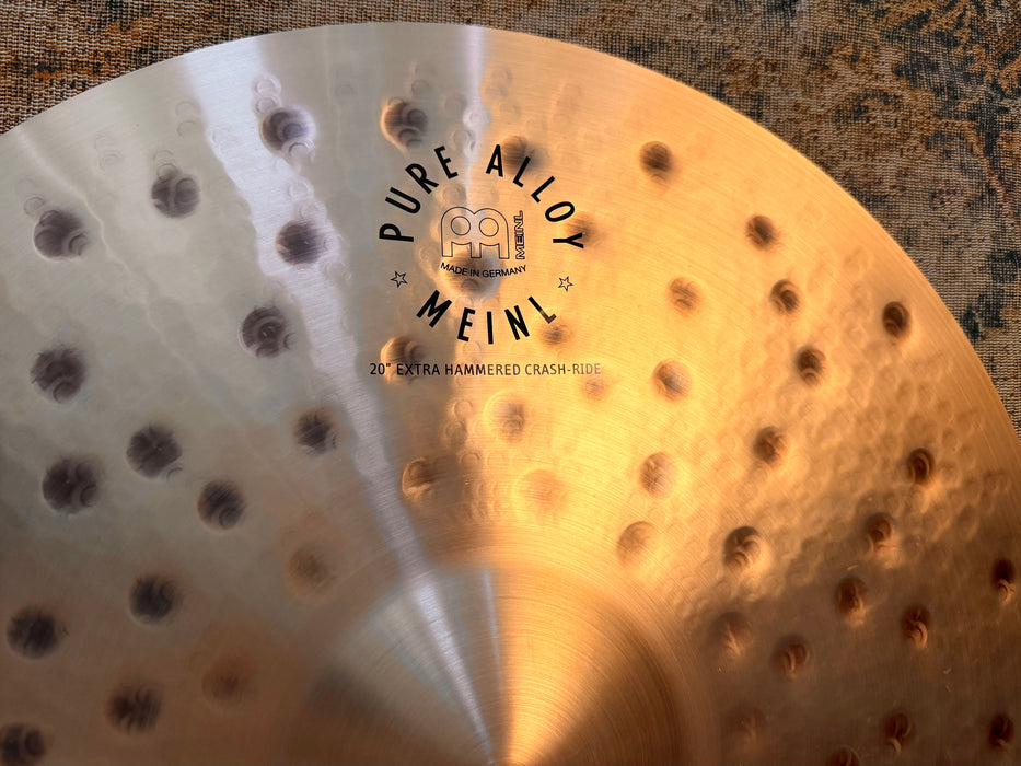 Meinl PURE ALLOY EXTRA HAMMERED Crash Ride 20" 2182 g Full Complex IMMACULATE! Perfect In BAG! Don't Pay $380 For A Guess!