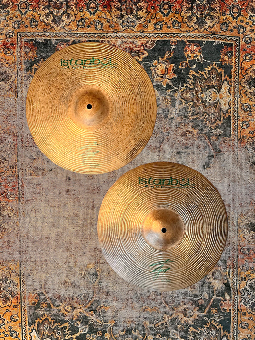 Istanbul AGOP SIGNATURE 14” Hihats 834 966 g THIN LIGHT SMOKY COMPLEX! Perfect Shape!