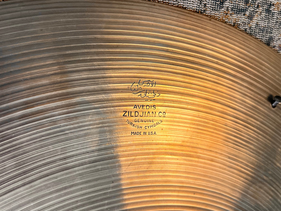 Vintage 1960s Zildjian 20” FACTORY SIZZLE Ride VERY DARK! 2472 g Attack + Sizzle ALL 6 RIVETS!