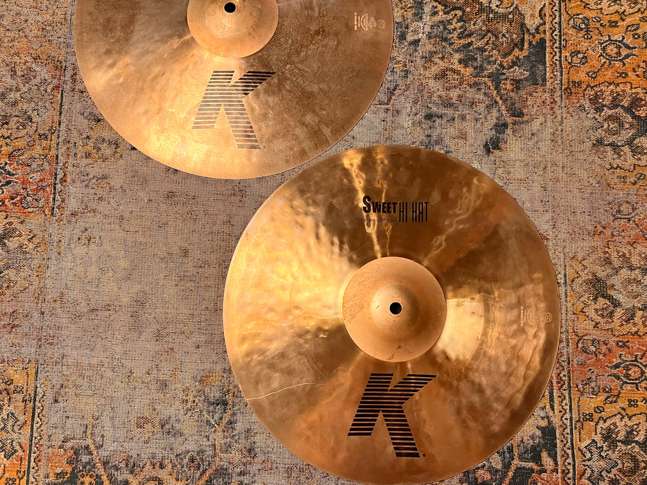 Zildjian K SWEET Hihats 15” 1074 1636 g Light Complex Tone FANTASTIC CD! Don’t Pay $600