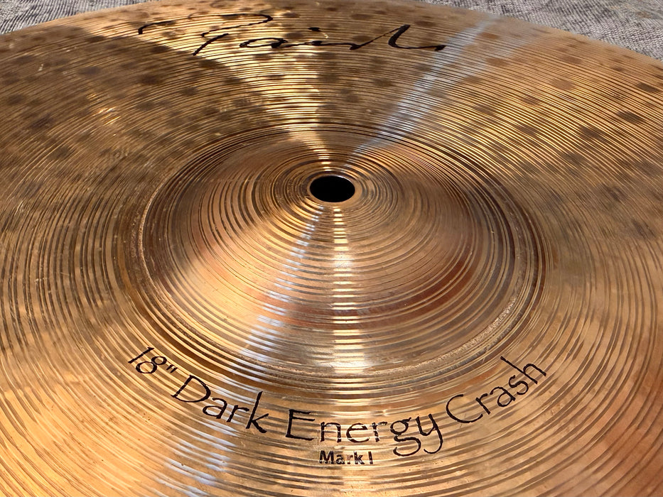 PAISTE DARK ENERGY CRASH 18” Beautiful! 1470 g Sound Amazing! DON’T Pay $614!