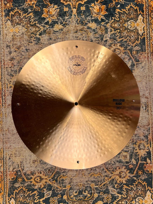 RARE Vintage Paiste SOUND CREATION 20” MELLOW Ride Sizzle 2462 g CLEAN Almost Flat