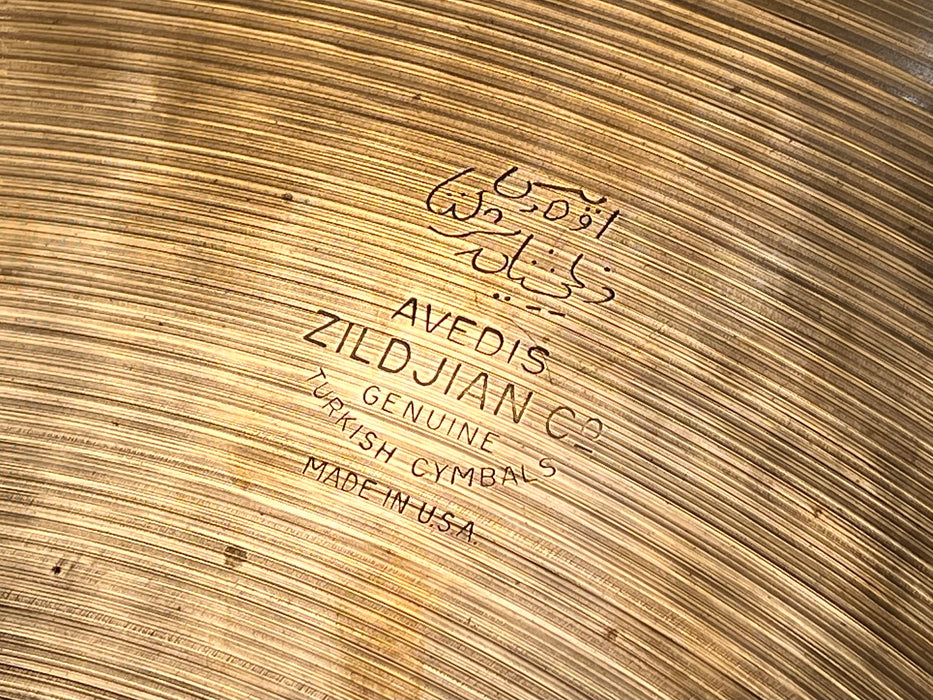 Great Definition DARK Vintage Zildjian 1960s Sizzle Ride 22” 2796 g Warm