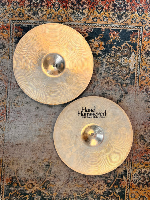 RARE Earlier Sabian HH DARK Hihats 14” 956 1090 g CANADIAN K Vibe ULTRA DARK CRISP LOW Hand Hammered