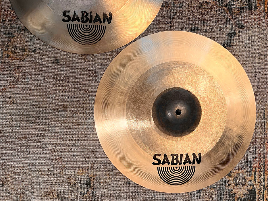 Sabian AAX FREQ HATS Hihats 14” Tight w/ RADIA Style Lathe 974 1486 g Fantastic Shape! Why Pay $515?
