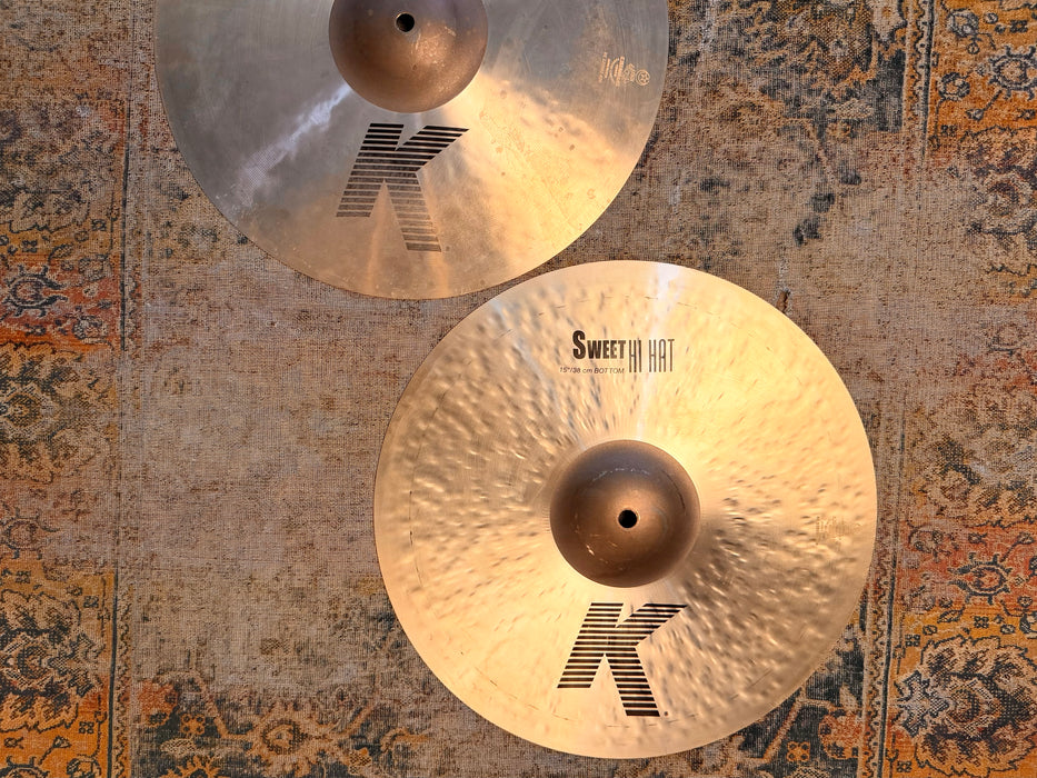 Zildjian K SWEET Hihats 15” Crisp, DARK Complex Mellowed 1078 1695 g WHY Pay $720