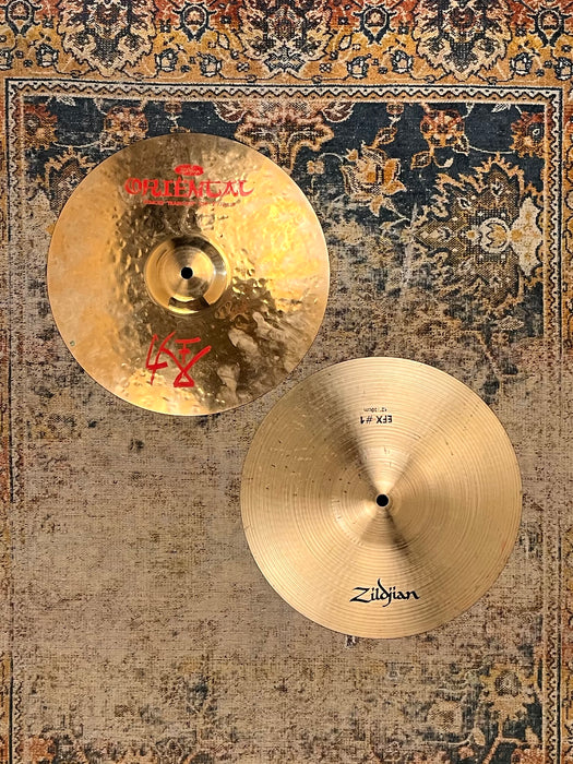 PAT BENATAR 30th ANNIVERSARY Zildjian EFX # 1 Over Oriental Trash Hats 12” Hihats SIGNED 682 790 g