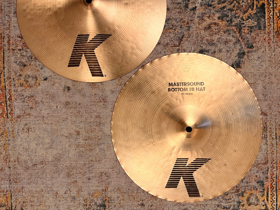 Zildjian K MASTERSOUND 13” Hihats 852 1098 g CLEAN DARK CRISP! Early Version! Discontinued!