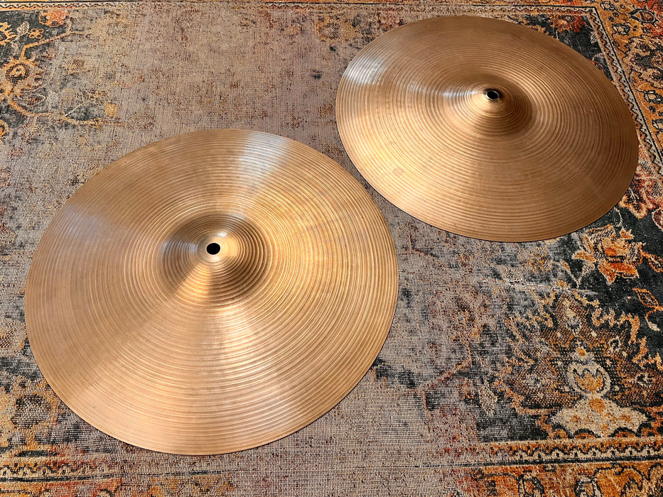 Vintage 1970s Zildjian New Beat 14” Hihats 982 1328 g  CLEAN CRISP! ARTICULATE CLASSIC TONE