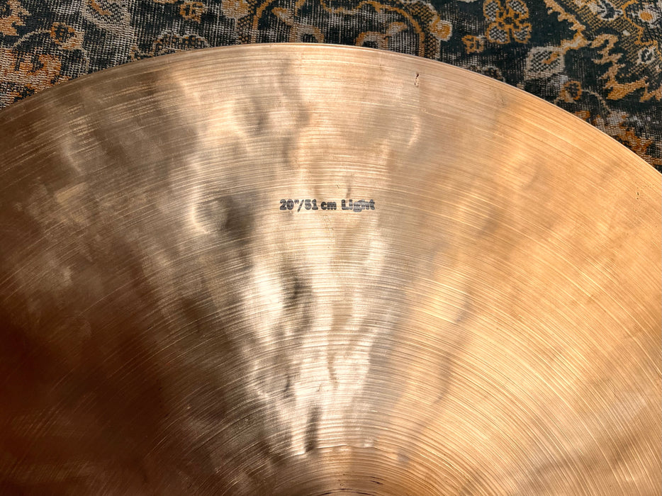 Sabian ARTISAN LIGHT Ride 20” 2078 g Dark WARM Hand Hammered! Complex + SMOOTH Don’t Pay $750!
