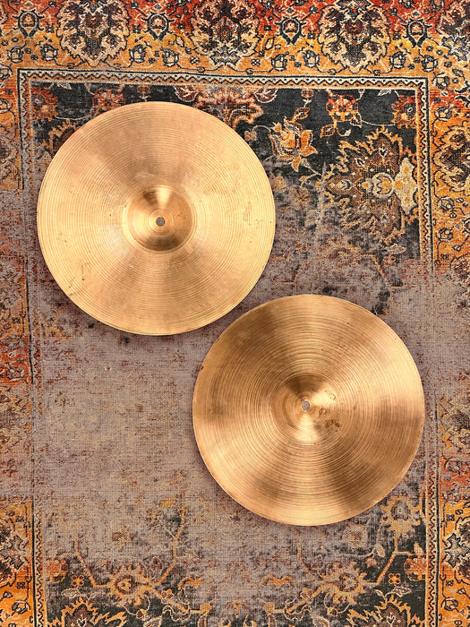 1950s Vintage Zildjian Hand Hammered ULTRA Paper Thin Hihats 13” 644 652 g LIGHT! Whispy! AMAZING