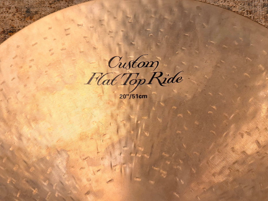 Zildjian K CUSTOM FLAT Ride 20” DARK SMOOTH 2168 g Pinpoint Clean Stick Attack! Don’t Pay $500