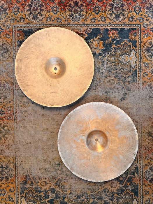 Vintage Zildjian New Beat 14” Hihats TIGHT DRY Versatile! Amazing Tone 1044 1450 g Don’t Pay $520!
