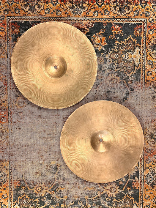 Light Complex Paper Thin Vintage 1950s Zildjian Hihats 14” 752 858 g REAL! BEAUTIFUL!